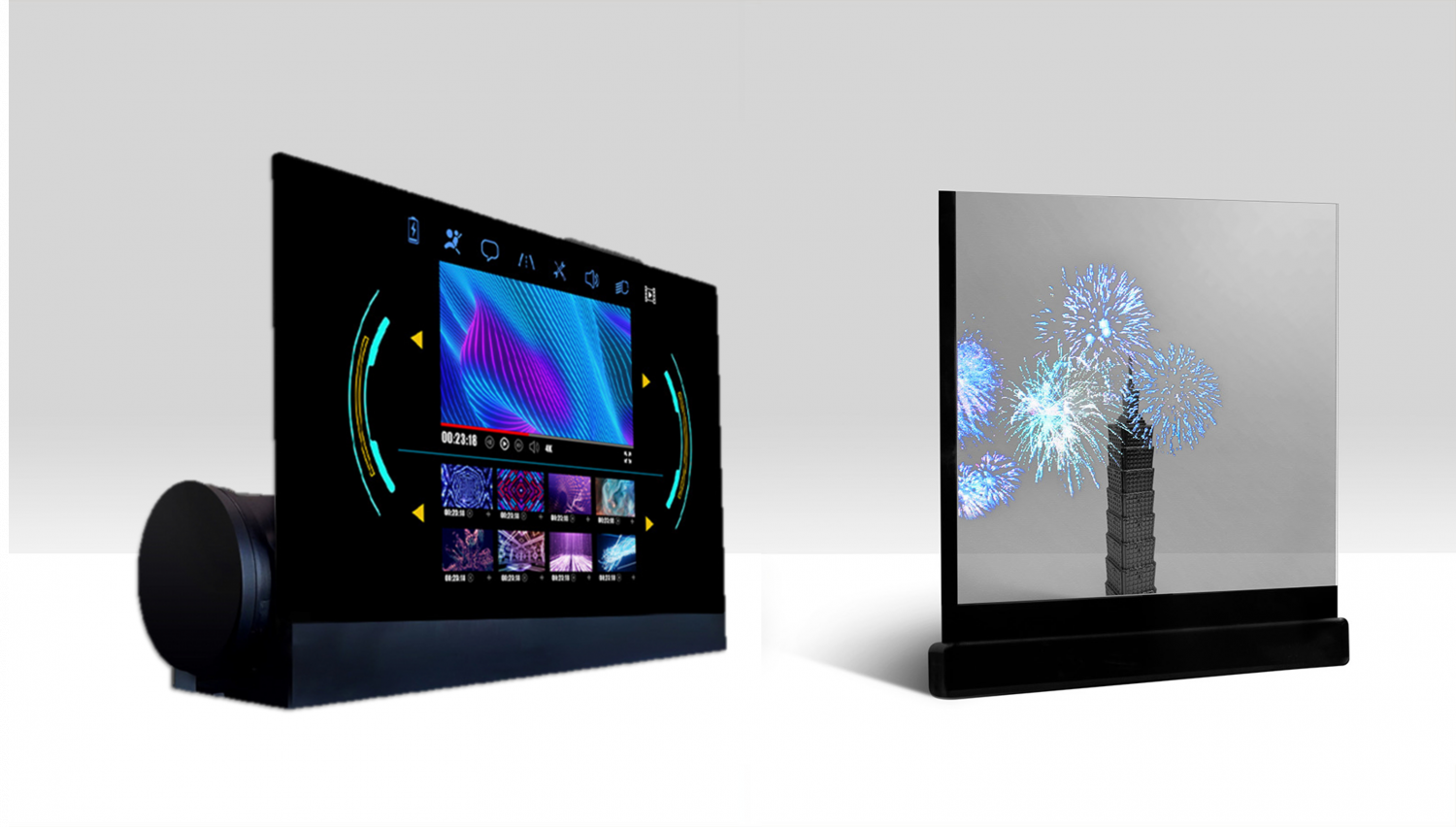 可捲式、折疊性、高透明